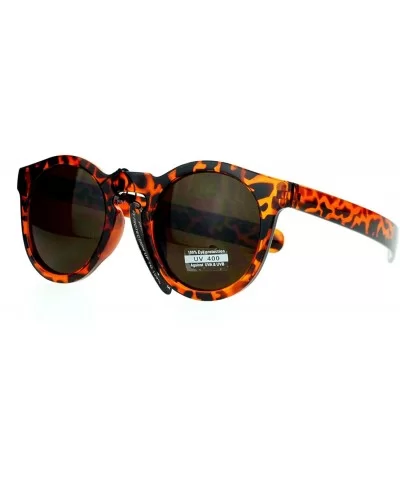 Mens Retro Thick Plastic Keyhole Warp Horn Rim Sunglasses - Tortoise - C911AL2BI0J $8.33 Wayfarer