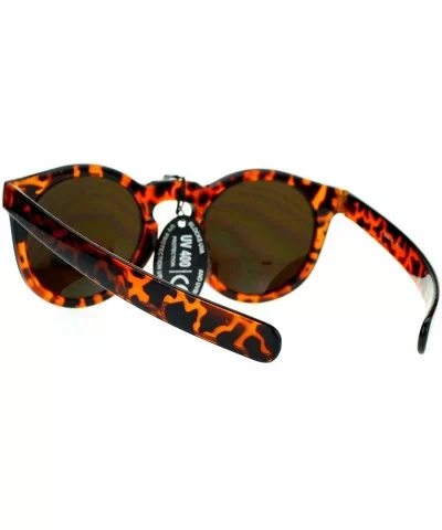 Mens Retro Thick Plastic Keyhole Warp Horn Rim Sunglasses - Tortoise - C911AL2BI0J $8.33 Wayfarer