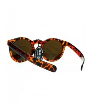 Mens Retro Thick Plastic Keyhole Warp Horn Rim Sunglasses - Tortoise - C911AL2BI0J $8.33 Wayfarer