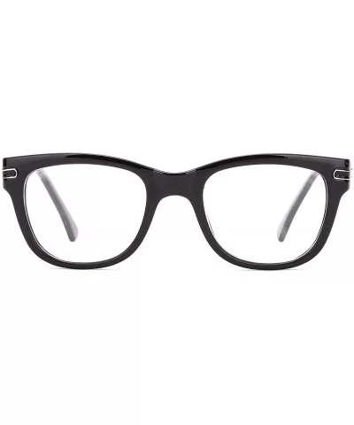 Women's Metal Frame Cat Eye Stye High Fashion Clear Lens Glasses - Black/Silver - CV11G6GQUFN $4.97 Wayfarer