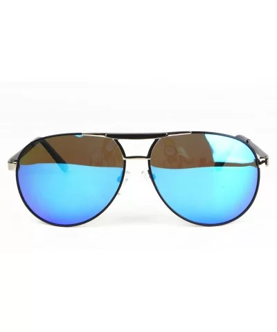 Style Classic Aviator Sunglasses Polarized 100% UV protection - Silver Blue - CY182KZA0XY $10.76 Aviator