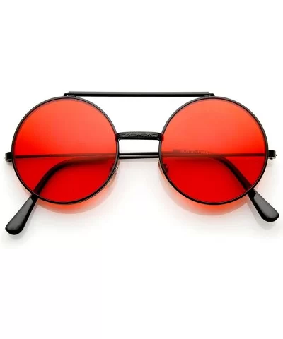 Limited Edition Color Flip-Up Lens Round Circle Django Sunglasses (Red) - CY11CL3KMXL $6.66 Round