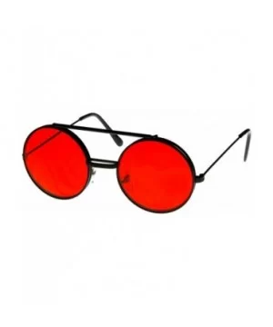 Limited Edition Color Flip-Up Lens Round Circle Django Sunglasses (Red) - CY11CL3KMXL $6.66 Round