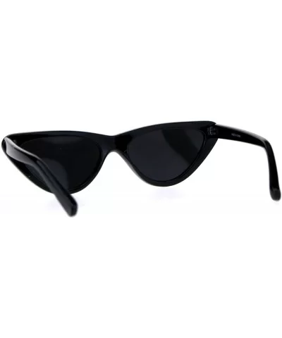 Womens Mod Chic Retro Gothic Cat Eye Plastic Sunglasses - Black Mirror - CD18C2ZQU66 $5.78 Cat Eye