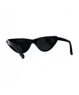 Womens Mod Chic Retro Gothic Cat Eye Plastic Sunglasses - Black Mirror - CD18C2ZQU66 $5.78 Cat Eye