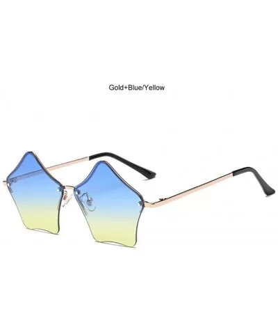 Rimless Star Sunglasses Women Elegant Luxury Retro Shades Hipster Glasses Designer Gradient Sunglasses - CQ18Y5D04S8 $21.20 S...