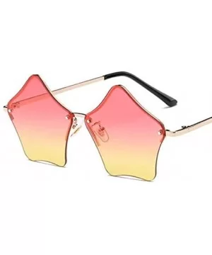 Rimless Star Sunglasses Women Elegant Luxury Retro Shades Hipster Glasses Designer Gradient Sunglasses - CQ18Y5D04S8 $21.20 S...