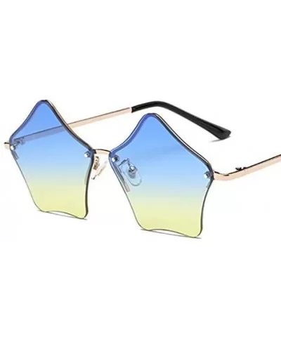 Rimless Star Sunglasses Women Elegant Luxury Retro Shades Hipster Glasses Designer Gradient Sunglasses - CQ18Y5D04S8 $21.20 S...