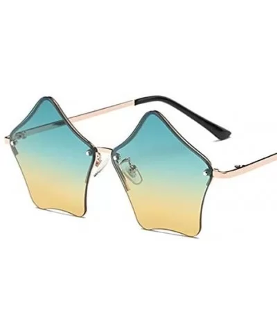 Rimless Star Sunglasses Women Elegant Luxury Retro Shades Hipster Glasses Designer Gradient Sunglasses - CQ18Y5D04S8 $21.20 S...