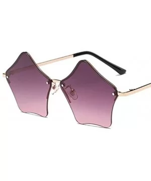 Rimless Star Sunglasses Women Elegant Luxury Retro Shades Hipster Glasses Designer Gradient Sunglasses - CQ18Y5D04S8 $21.20 S...