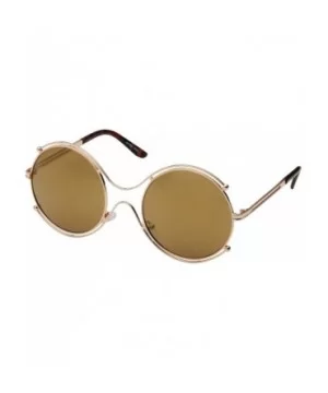 Women's Aviator Round Lens Vintage Style Sunglasses - Silver Frame Smoke Lens - C212LZTXZ21 $12.07 Aviator