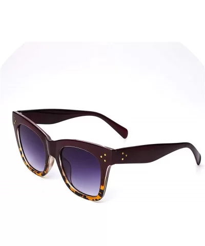 Leopard Printed Vintage Retro Designer Sunglasses Women Black Square Glasses for Men Unisex Eyewears - C07 - CH18W7I2W6X $22....