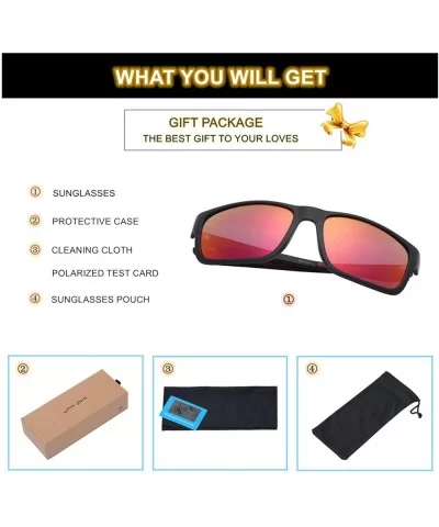 Men's Classic Polarized Sunglasses Driving Vintage UV400 Sun Glasses for Men Women - CA18U2H6RIQ $9.91 Square