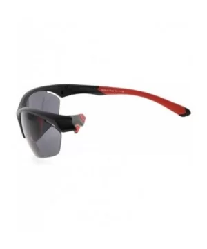 Retro Mens Womens Sports Half-Rimless Bifocal Sunglasses - Black Frame/Red Arm - C3189AI37K8 $17.01 Sport