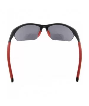 Retro Mens Womens Sports Half-Rimless Bifocal Sunglasses - Black Frame/Red Arm - C3189AI37K8 $17.01 Sport