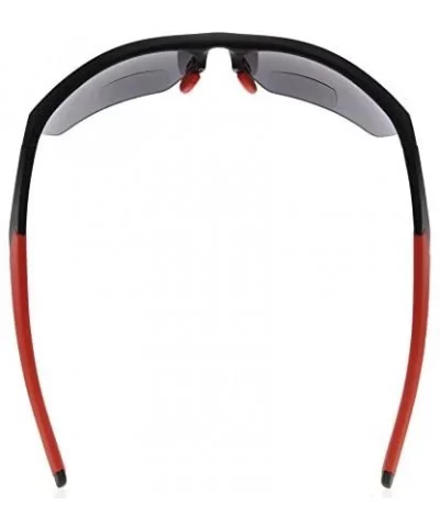 Retro Mens Womens Sports Half-Rimless Bifocal Sunglasses - Black Frame/Red Arm - C3189AI37K8 $17.01 Sport