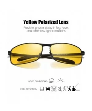 Yellow Tinted Polarized Sunglasses Low Light Overcast Fishing Driving Increase Contrast UV400 Protection - C918EO9AQ9D $15.60...