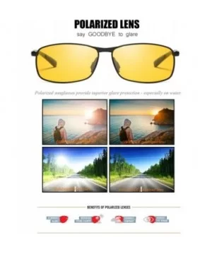 Yellow Tinted Polarized Sunglasses Low Light Overcast Fishing Driving Increase Contrast UV400 Protection - C918EO9AQ9D $15.60...