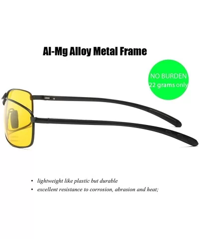 Yellow Tinted Polarized Sunglasses Low Light Overcast Fishing Driving Increase Contrast UV400 Protection - C918EO9AQ9D $15.60...