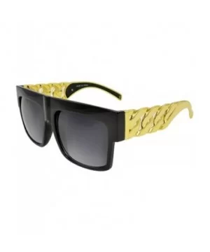 Chunky Crystal Square Fashion Retro Sunglasses Shades - Black - CZ11JRVUEVZ $5.83 Square