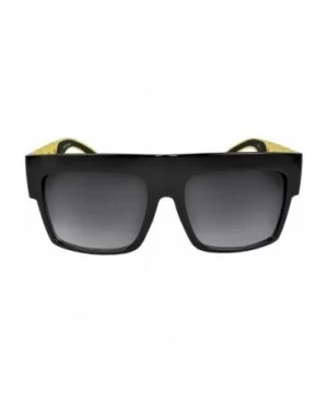 Chunky Crystal Square Fashion Retro Sunglasses Shades - Black - CZ11JRVUEVZ $5.83 Square