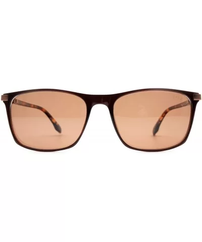 p677 Rectangular Style Polarized- for Womens-Mens 100% UV PROTECTION - Brown-brown - CG192THEHL7 $16.95 Rectangular