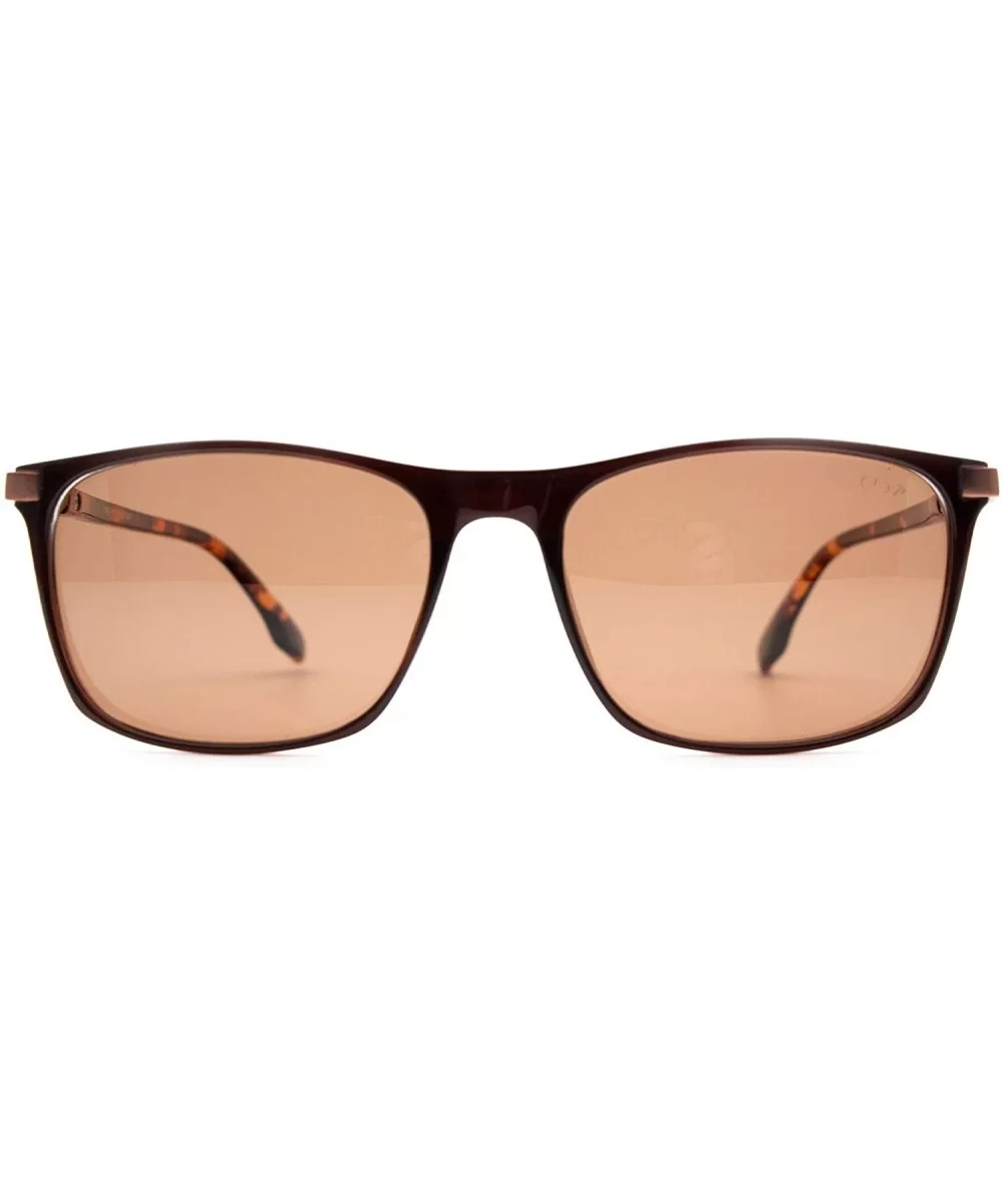 p677 Rectangular Style Polarized- for Womens-Mens 100% UV PROTECTION - Brown-brown - CG192THEHL7 $16.95 Rectangular