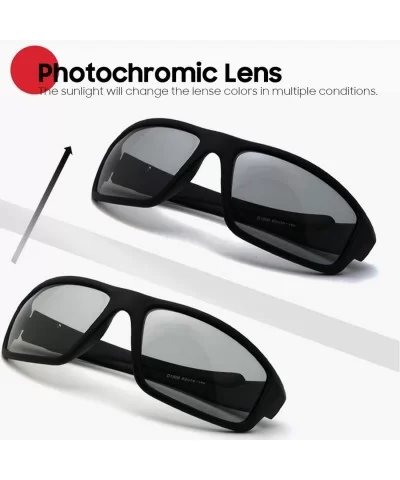 Photochromic Sunglasses Matte Unisex-Polarized Outdoor Goggles-Shade Glasses - C - CC1905WOHMU $26.08 Rectangular