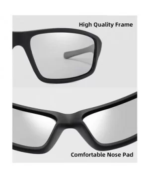 Photochromic Sunglasses Matte Unisex-Polarized Outdoor Goggles-Shade Glasses - C - CC1905WOHMU $26.08 Rectangular