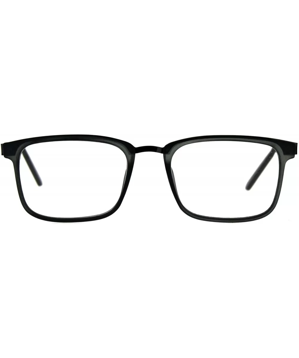 Reading Glasses Unisex Magnified Eyeglasses Rectangular Fashion Frame - Grey Gunmetal - CA18E7YKO9O $7.80 Rectangular