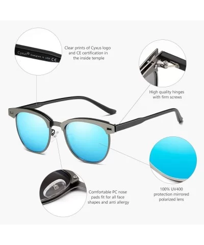 Cateye Women Sunglasses Polarized UV Protection Driving Sun Glasses for Fishing Riding Outdoors - Blue -Lens - CB18EO6L42S $1...