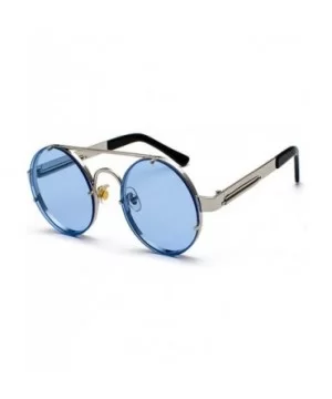 Unisex Fashion Sunglasses for Driving-Travel Outdoor Activites UV400 Eyewear - C7-gold Frame Blue Lens - CM18X4NYRQ4 $21.29 R...