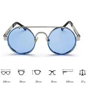 Unisex Fashion Sunglasses for Driving-Travel Outdoor Activites UV400 Eyewear - C7-gold Frame Blue Lens - CM18X4NYRQ4 $21.29 R...