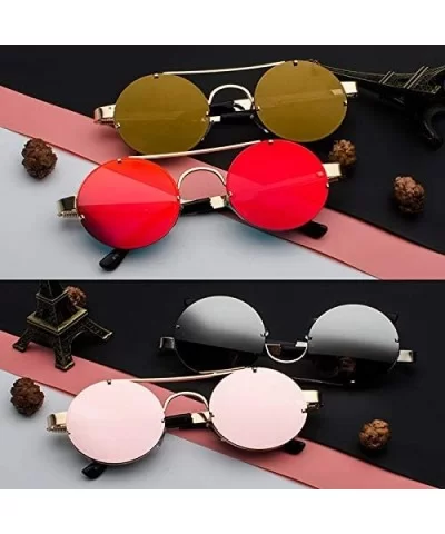 Unisex Fashion Sunglasses for Driving-Travel Outdoor Activites UV400 Eyewear - C7-gold Frame Blue Lens - CM18X4NYRQ4 $21.29 R...