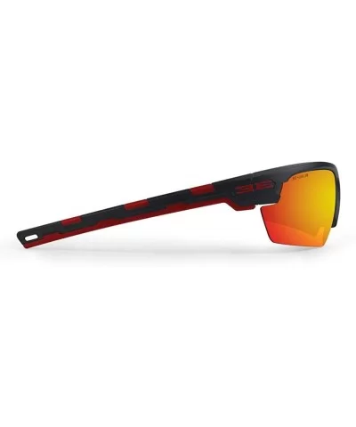 LINK Sport Motorcycle Riding Red/Black Sunglasses - Red-black - CW18M7QXGGA $11.94 Wrap