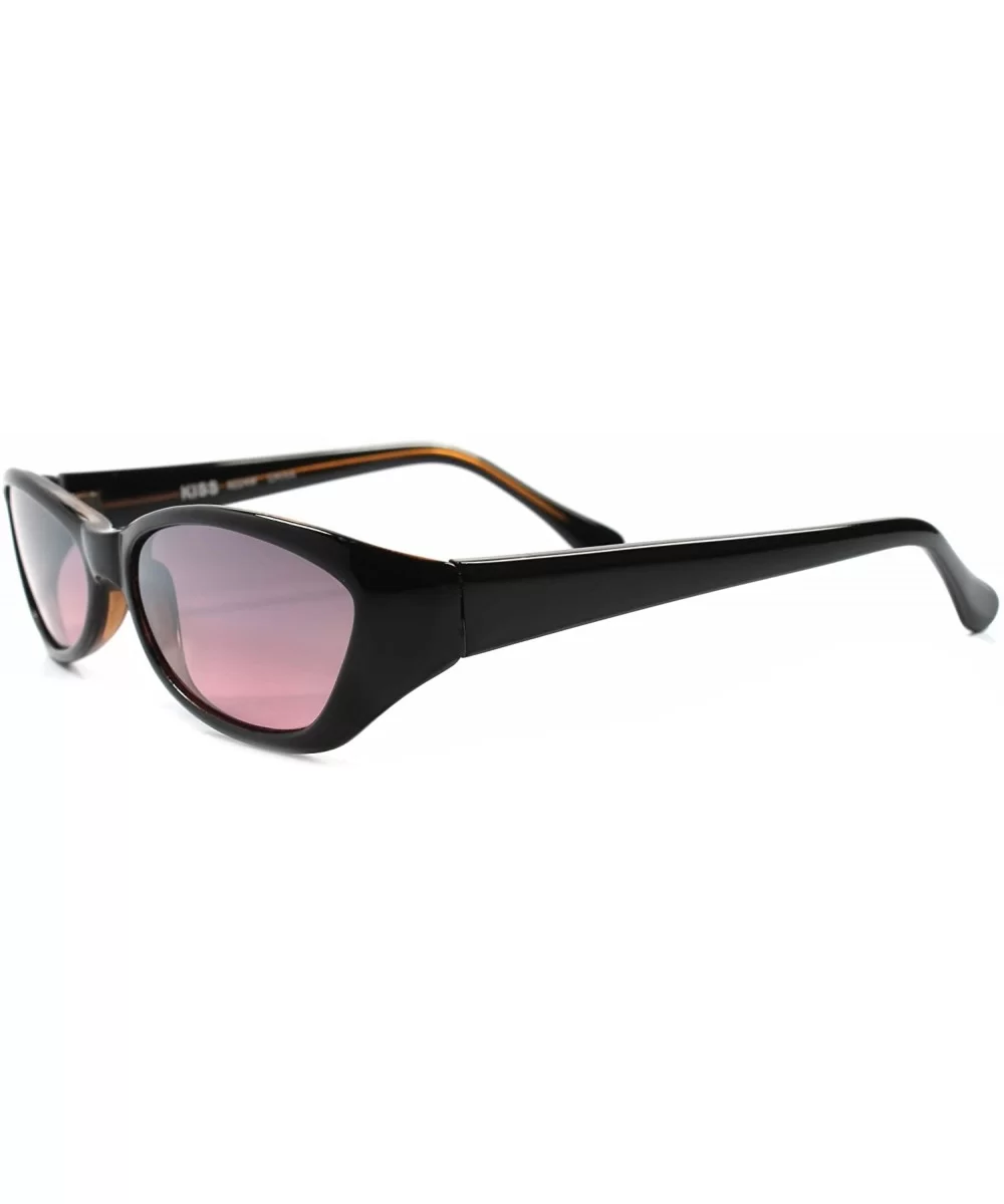 Vintage Classic 60s 70s Womens Pink Lens Black Cat Eye Style Sunglasses - CI18024I89H $9.19 Cat Eye