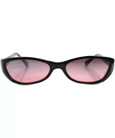 Vintage Classic 60s 70s Womens Pink Lens Black Cat Eye Style Sunglasses - CI18024I89H $9.19 Cat Eye