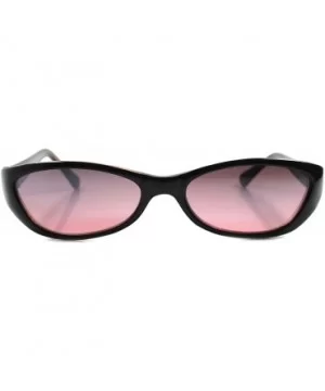 Vintage Classic 60s 70s Womens Pink Lens Black Cat Eye Style Sunglasses - CI18024I89H $9.19 Cat Eye