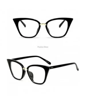 Fashion Vintage Cat Eye Sunglasses-Retro Eyewear Ladies Man - E - CF18Q3OWHO2 $7.56 Rectangular