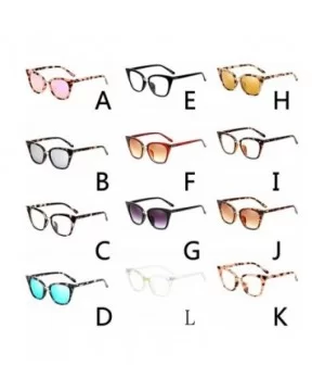 Fashion Vintage Cat Eye Sunglasses-Retro Eyewear Ladies Man - E - CF18Q3OWHO2 $7.56 Rectangular