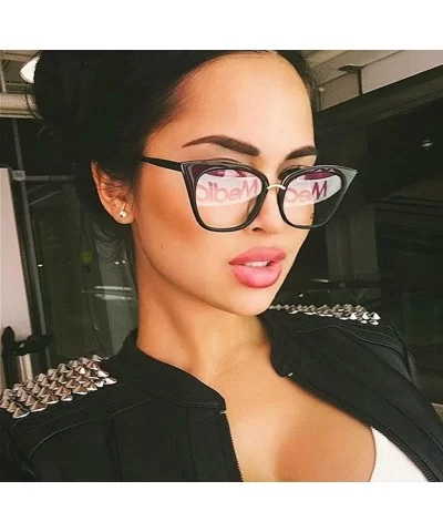 Fashion Vintage Cat Eye Sunglasses-Retro Eyewear Ladies Man - E - CF18Q3OWHO2 $7.56 Rectangular