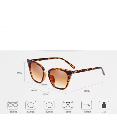 Fashion Vintage Cat Eye Sunglasses-Retro Eyewear Ladies Man - E - CF18Q3OWHO2 $7.56 Rectangular