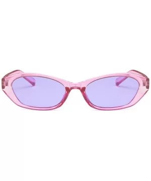 Unisex Sunglasses Retro Bright Black Grey Drive Holiday Oval Non-Polarized UV400 - Purple - C418RI0T74D $6.98 Oval