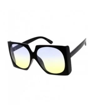 Butterfly Frame Bulky Candy Lens 70s Retro Fashion Sunglasses - CG18U0OKK4W $9.80 Square