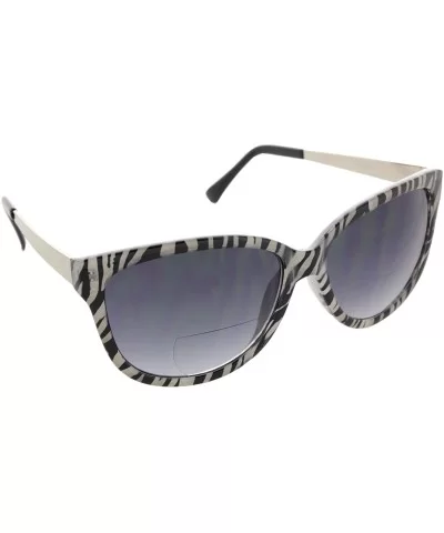 Bifocal Sunglasses Oversize - Designer Inspired Sun Readers UV400 Cateye Fashion - Zebra - CG187K2HK22 $8.43 Oversized