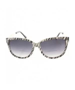 Bifocal Sunglasses Oversize - Designer Inspired Sun Readers UV400 Cateye Fashion - Zebra - CG187K2HK22 $8.43 Oversized