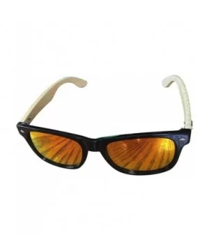 Unisex Dapper Wooden Arm Sunglasses Polarized with UV 400 protection - Black - CJ12M1FW0LP $6.17 Oval