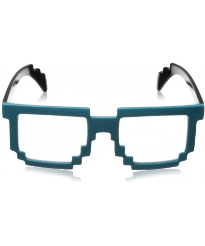 8 Bit Pixel Shield Sunglasses - Blue - CJ11K08U0TF $16.88 Shield