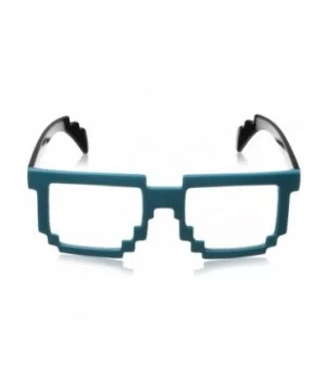 8 Bit Pixel Shield Sunglasses - Blue - CJ11K08U0TF $16.88 Shield