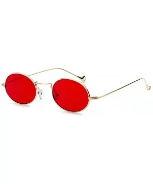 2018 Fashion Classic Oval Sunglasses For Womens/Mens HD Lens Eyewear UV400 - Red - CX188YU3KHQ $7.89 Oval